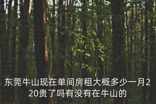 東莞牛山現(xiàn)在單間房租大概多少一月220貴了嗎有沒有在牛山的