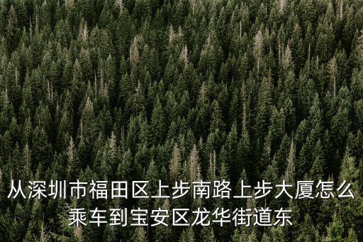 從深圳市福田區上步南路上步大廈怎么乘車到寶安區龍華街道東