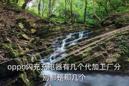 oppo閃充充電器有幾個代加工廠分別都是那幾個