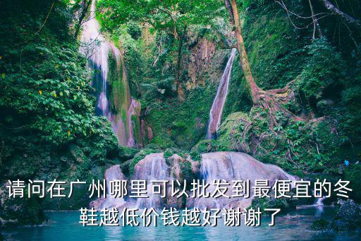 請問在廣州哪里可以批發到最便宜的冬鞋越低價錢越好謝謝了
