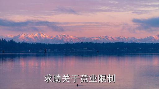 求助關于競業限制