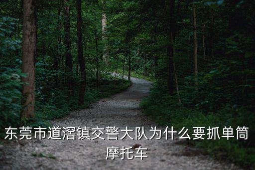 東莞市道滘鎮交警大隊為什么要抓單筒摩托車