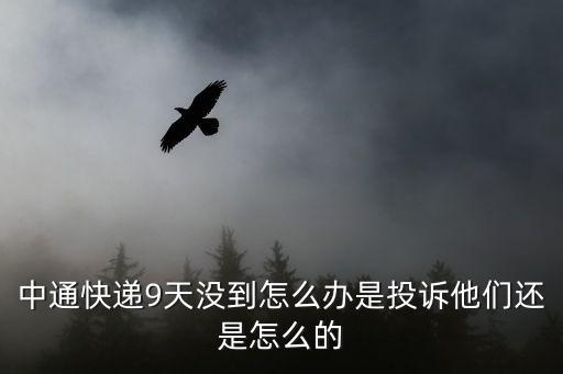 中通快遞9天沒到怎么辦是投訴他們還是怎么的