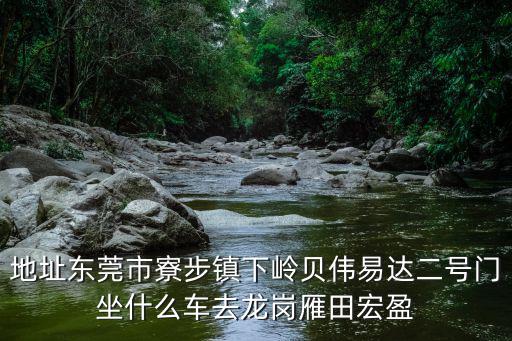 地址東莞市寮步鎮下嶺貝偉易達二號門坐什么車去龍崗雁田宏盈