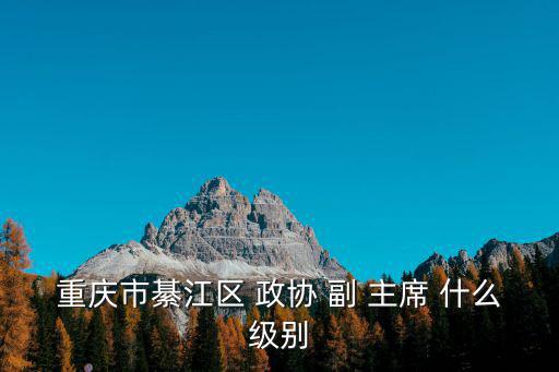 重慶市綦江區(qū) 政協(xié) 副 主席 什么級別