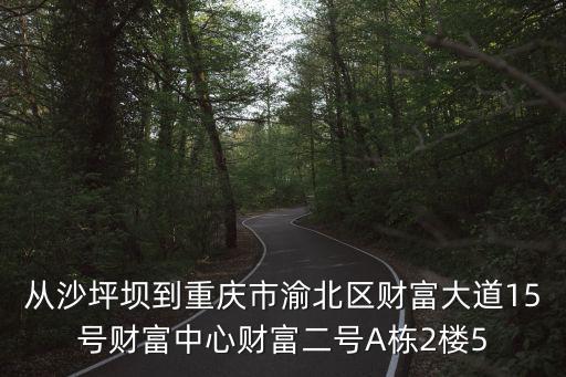 從沙坪壩到重慶市渝北區財富大道15號財富中心財富二號A棟2樓5