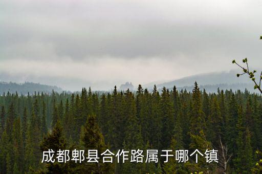 成都郫縣合作路屬于哪個鎮