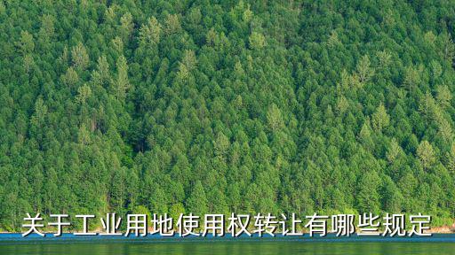 關于工業用地使用權轉讓有哪些規定