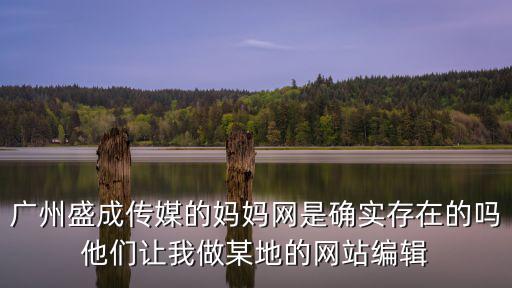 廣州盛成傳媒的媽媽網是確實存在的嗎他們讓我做某地的網站編輯