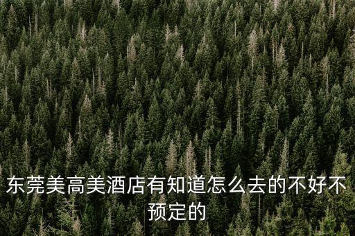 東莞美高美酒店有知道怎么去的不好不預(yù)定的