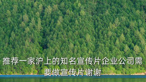 推薦一家滬上的知名宣傳片企業公司需要做宣傳片謝謝