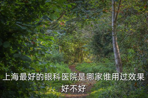 上海最好的眼科醫院是哪家誰用過效果好不好