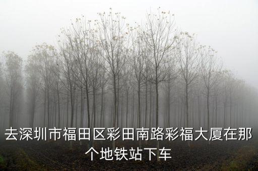 去深圳市福田區(qū)彩田南路彩福大廈在那個(gè)地鐵站下車(chē)