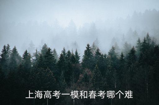 上海高考一模和春考哪個難