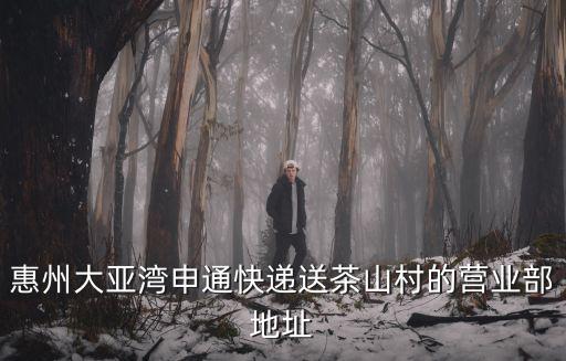 惠州大亞灣申通快遞送茶山村的營業(yè)部地址