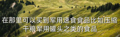 在那里可以買(mǎi)到軍用速食食品比如壓縮干糧軍用罐頭之類的食品
