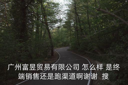 廣州富昱貿易有限公司 怎么樣 是終端銷售還是跑渠道啊謝謝  搜