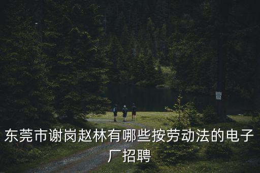 東莞市謝崗趙林有哪些按勞動法的電子廠招聘