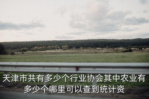 天津市環(huán)衛(wèi)行業(yè)協(xié)會，天津市共有多少個行業(yè)協(xié)會其中農業(yè)有多少個哪里可以查到統(tǒng)計資