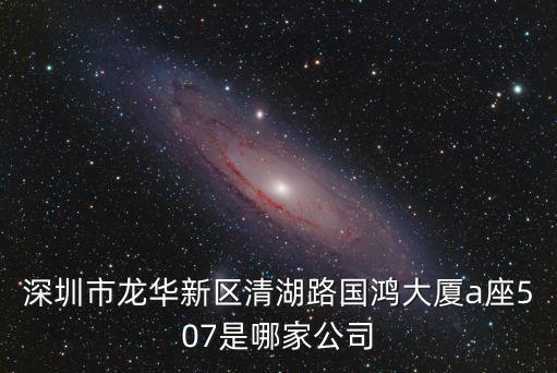 深圳市龍華新區(qū)清湖路國(guó)鴻大廈a座507是哪家公司
