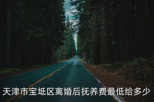 天津市寶坻區(qū)離婚后撫養(yǎng)費最低給多少