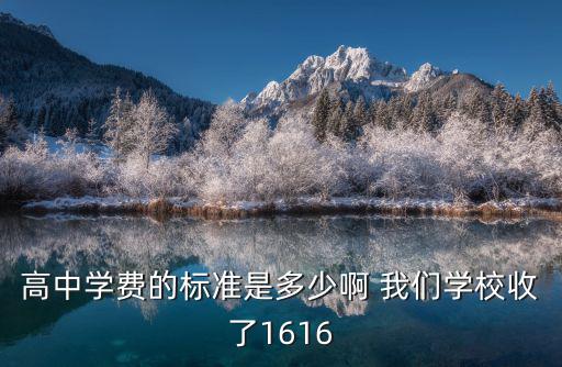 高中學(xué)費的標(biāo)準(zhǔn)是多少啊 我們學(xué)校收了1616