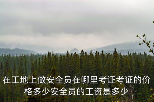 在工地上做安全員在哪里考證考證的價格多少安全員的工資是多少