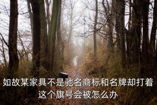 如故某家具不是馳名商標(biāo)和名牌卻打著這個旗號會被怎么辦