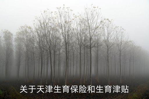 關于天津生育保險和生育津貼