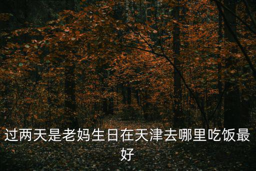 過兩天是老媽生日在天津去哪里吃飯最好