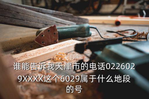 誰能告訴我天津市的電話0226029XXXX這個6029屬于什么地段的號