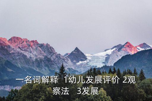 天津市幼師3 2，一名詞解釋  1幼兒發(fā)展評價 2觀察法   3發(fā)展