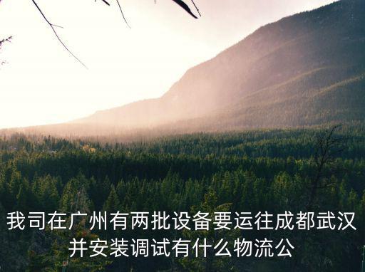 我司在廣州有兩批設備要運往成都武漢并安裝調試有什么物流公