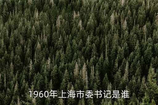 1960年上海市委書記是誰