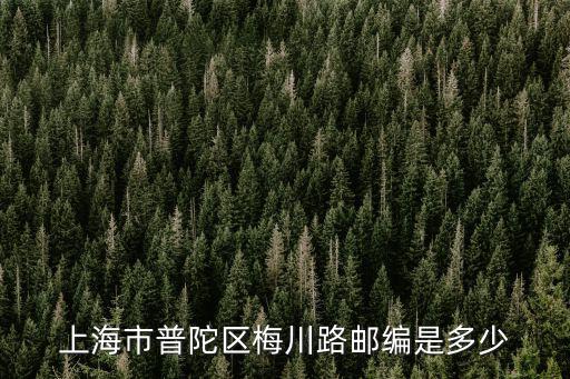 上海市梅川路1558弄，上海市普陀區梅川路郵編是多少