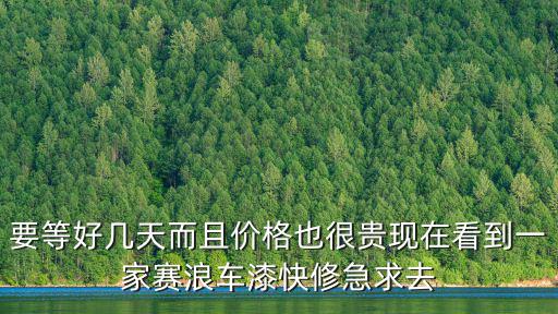 要等好幾天而且價格也很貴現在看到一家賽浪車漆快修急求去
