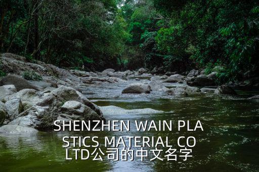 SHENZHEN WAIN PLASTICS MATERIAL COLTD公司的中文名字