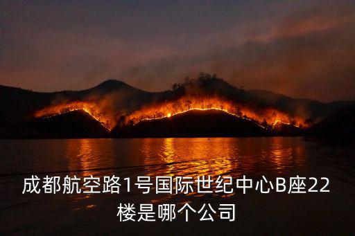 成都航空路1號(hào)國際世紀(jì)中心B座22樓是哪個(gè)公司