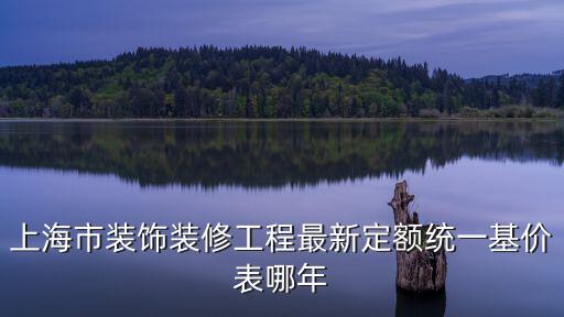 上海市裝飾裝修工程最新定額統(tǒng)一基價表哪年