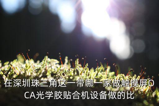 深圳市合方圓模塑科技，在深圳珠三角這一帶哪一家做觸摸屏OCA光學膠貼合機設備做的比