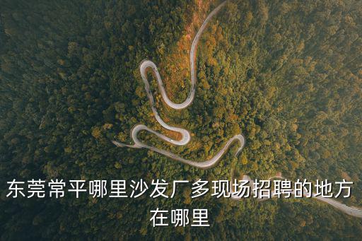 東莞常平哪里沙發廠多現場招聘的地方在哪里