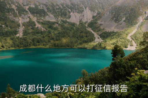 成都什么地方可以打征信報(bào)告