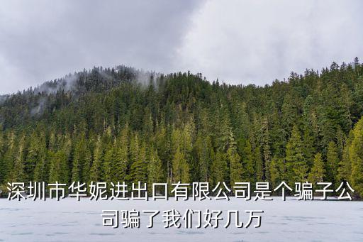深圳市華妮進(jìn)出口有限公司是個(gè)騙子公司騙了我們好幾萬