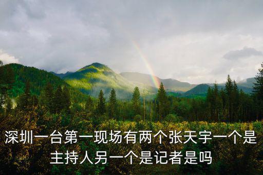 深圳一臺第一現(xiàn)場有兩個張?zhí)煊钜粋€是主持人另一個是記者是嗎
