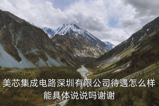 美芯集成電路深圳有限公司待遇怎么樣能具體說說嗎謝謝