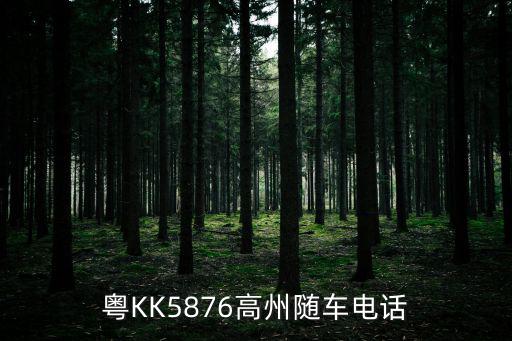 粵KK5876高州隨車電話
