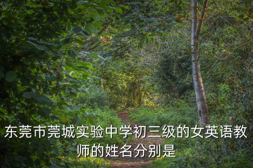 東莞市莞城實驗中學初三級的女英語教師的姓名分別是