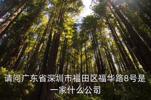 深圳市宇鋒創(chuàng)展公司，請問廣東省深圳市福田區(qū)福華路8號是一家什么公司