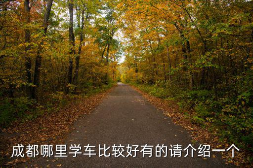 成都市周邊哪里好練車，成都哪里學(xué)車比較好有的請(qǐng)介紹一個(gè)
