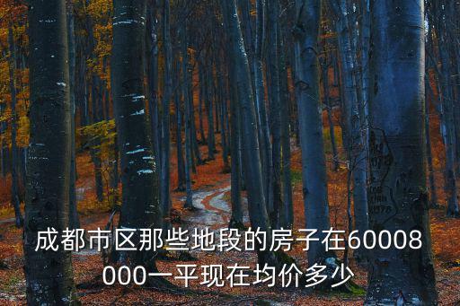 成都市區那些地段的房子在60008000一平現在均價多少